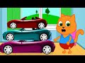 고양이 가족 한국어 - 누구의 차가 더 멋지나요? - 어린이를 위한 만화