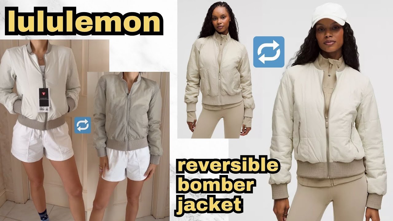 y*@様 M lululemon bomber jacket リバーシブル 2 Jackets in 1 Lululemon Reversible Bomber Review - YouTube