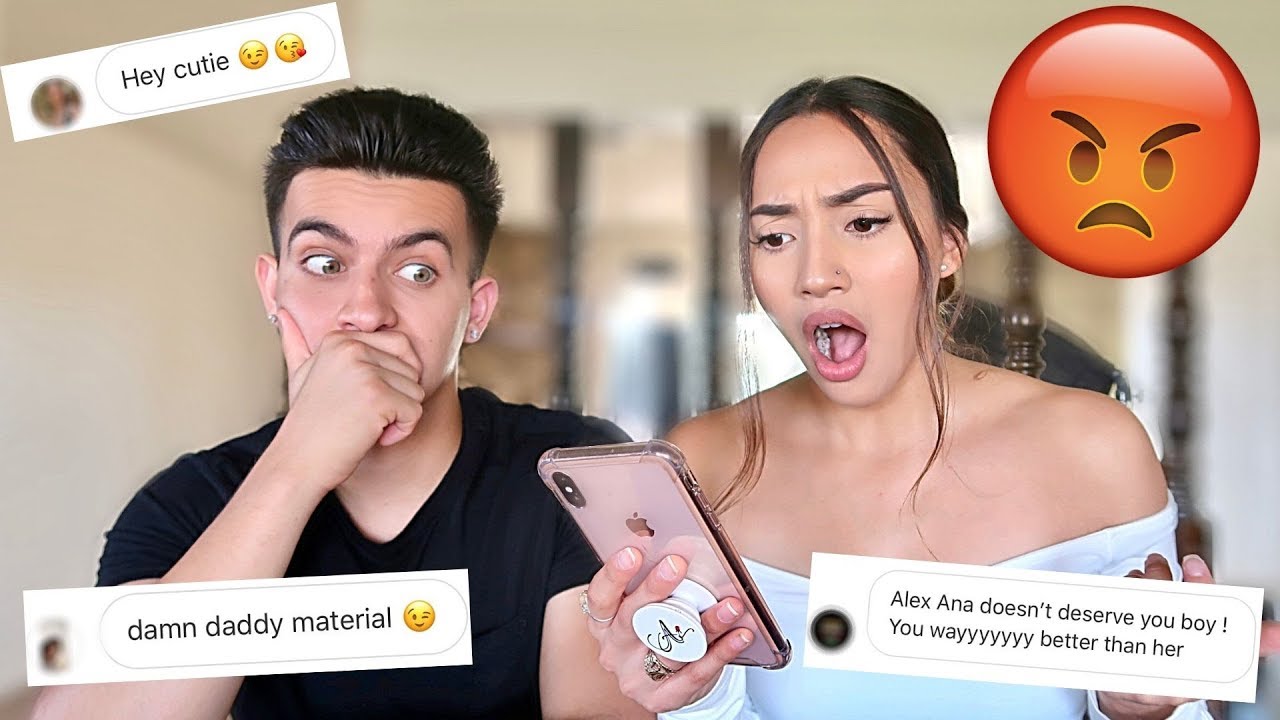 READING MY BOYFRIENDS INSTAGRAM DM'S!! (UNBELIEVABLE)
