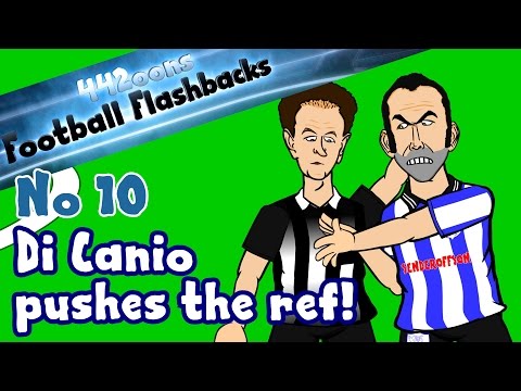 Paolo Di Canio pushes the ref! Football Flashback No10 (Paul Alcock Parody funny cartoon)