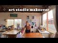 Art studio makeover  exposing the behind the scenes of being an artist and content creator