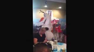 Mascots in Action - In Summer Olaf look alike party mascot