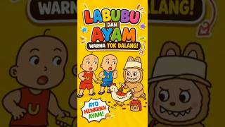 labubu dan ayam warna tok dalang #upinipinselamanya #drawing #art