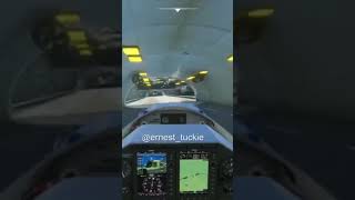 Inverted flight inside a tunnel in MSFS