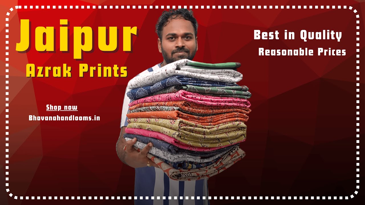Jaipur Azrak Prints Premium Collections | Mana Handloom Sarees