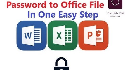 Set Password to a Document File | MS Word Excel or Powerpoint | Lock Office Files