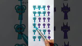 Sky Sprunki und Purple Sprunki Linien-Matching-Puzzlespiel #Kunst #Zeichnung #Trend #ytshorts screenshot 2
