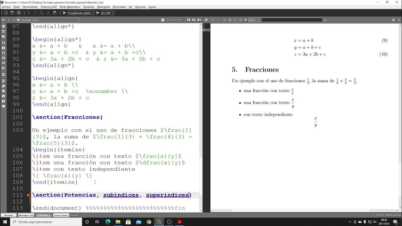 LaTeX Texmaker Overleaf Tutorial 3 Fórmulas matemáticas