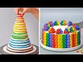 Top 10 Simple Rainbow Cake Recipes | My Favorite Colorful Cake Art Decorating | So Tasty Dessert