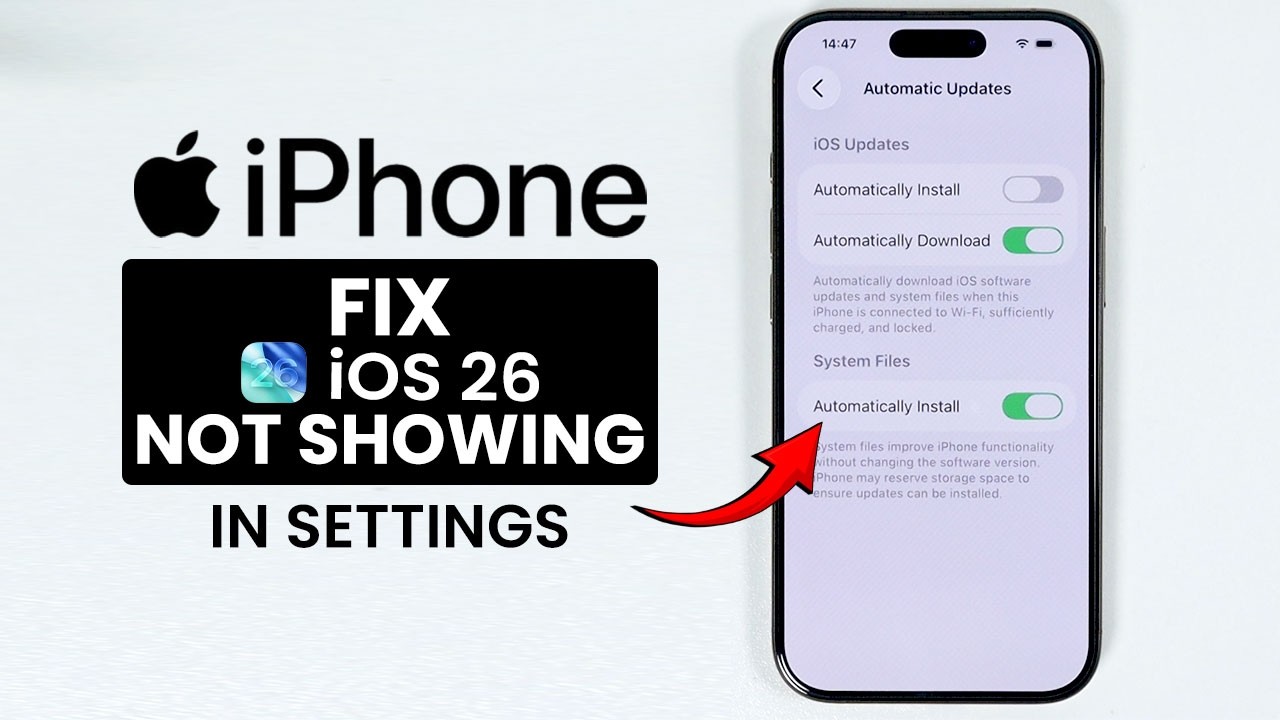 FIX iOS 26 Update Not Showing in Settings on iPhone