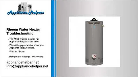 Rheem Water Heater Troubleshooting