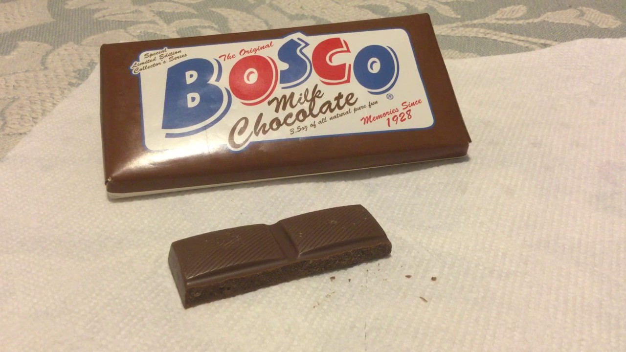 Bosco milk chocolate candy bar review YouTube