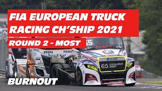 2021 FIA European Truck Racing Championship | MOST | Qualifying 2 | BURNOUT