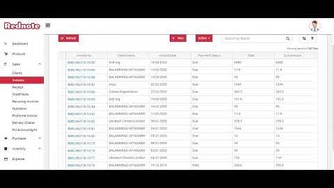 How to add new invoice in Rednote invoicing software