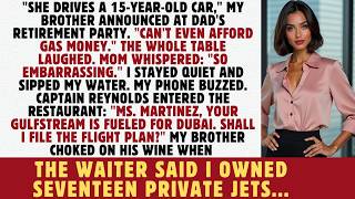 Dad’s Retirement Party  Brother Mocked Me as Broke—Then My Pilot Announced the Jet News