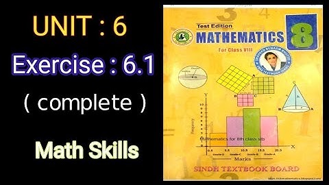 Maths Class 8 | Unit 6 | Exercise 6.1 complete | Sindh Textbook board