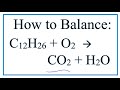 Balancing Combustion Reactions