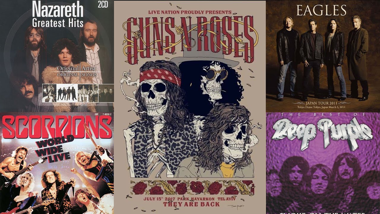 Eagles - Scorpions - Nazareth - Deep Purple - Guns N' Roses - Led Zeppelin - Bon Jovi ♫ Rock 70s 80s