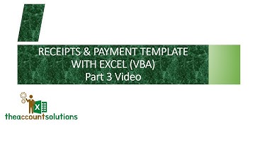 Automated Excel Template to record Cash & Bank Transactions (VBA) Part 3 Video demo