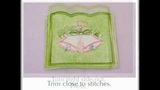 Applique Gift Bag Craft Kit Embroidery Designs by Dakota Collectibles
