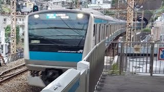 根岸線E233系サイ145編成各駅停車磯子駅行き山手駅到着