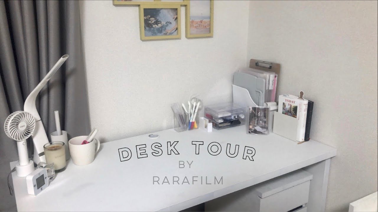 【机紹介】My Desk Tour|デスクツアー|책상 소개|シンプル|学生|2020 - YouTube