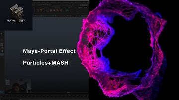 Maya tutorial MASH + particles Portal effect