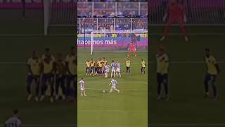 GOAL LIONEL MESSI VS ECUADOR 😱 #messi #freekick #argentina #football #2023