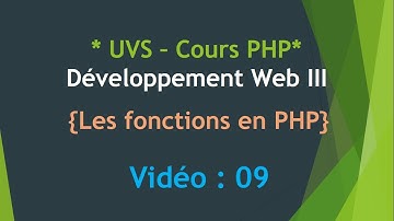 [aCAN Mentor] PHP UVS - Les fonctions - Cours 9 en wolof