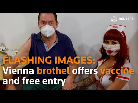 WARNING: FLASHING IMAGES - Vienna brothel offers vaccines and free entry