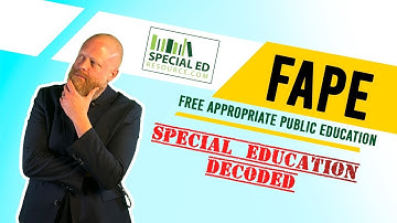 FAPE | Free Appropriate Public Education | Special Education Decoded