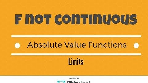 Discuss where f is not continuous.  Absolute value functions