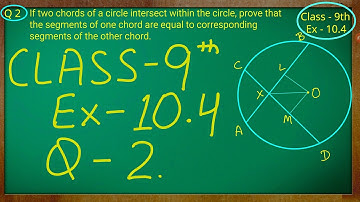 Class 9th , Ex - 10.4, Q 2 ( Circles ) CBSE NCERT