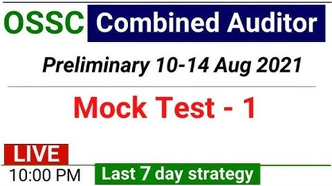 ossc combined auditor expected questions / combined auditor mock-1/ossc combined auditor/@OdiaExamPublication