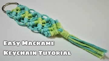 Easy colorful macrame keychain tutorial *how-to*