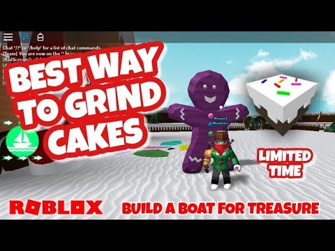 BEST CAKE GRINDING METHOD - Roblox - Build a Boat for 