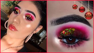 MAQUILLAJE NAVIDEÑO CON BRILLO