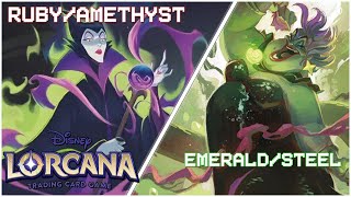 Ruby/Amethyst Control vs Emerald/Steel Song | Disney's Lorcana Store Championship