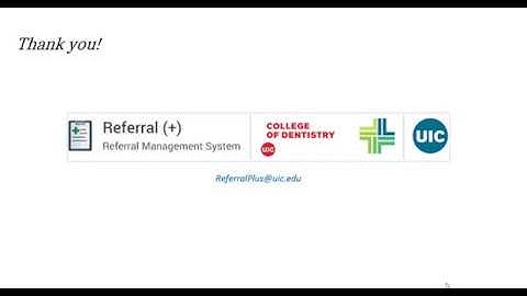 Referral (+) Video Tutorial