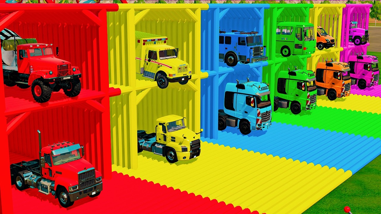 TRANSPORTING POLICE CARS, FIRE TRUCKS and AMBULANCE with MAN TRANSPORTERS! Farming Simulator 22