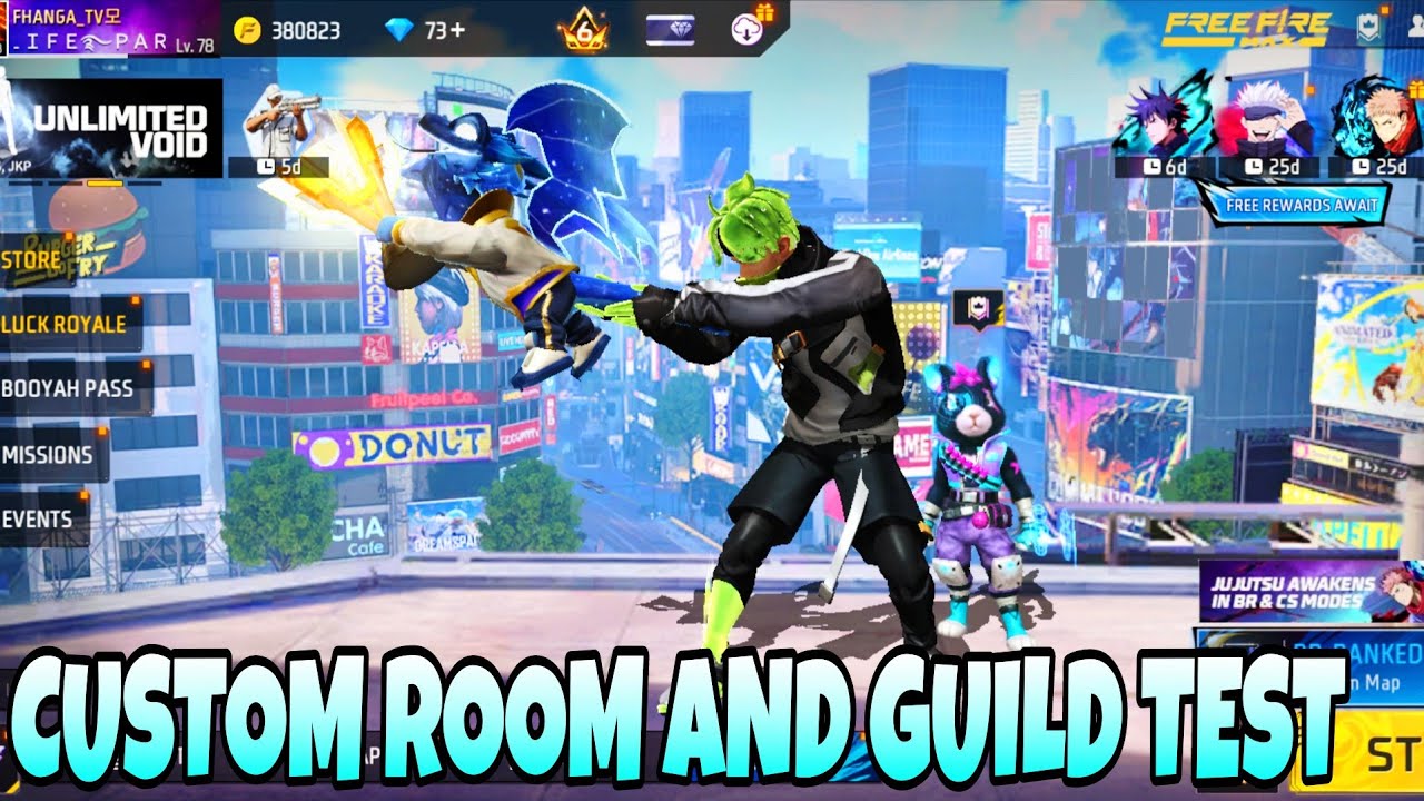 CUSTOM ROOM AND GUILD TEST