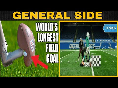ROBOT VS NFL KICKER Worlds Most Longest Field Goal.