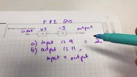 Maths GCSE Foundation Paper 1 Q10 Function machines