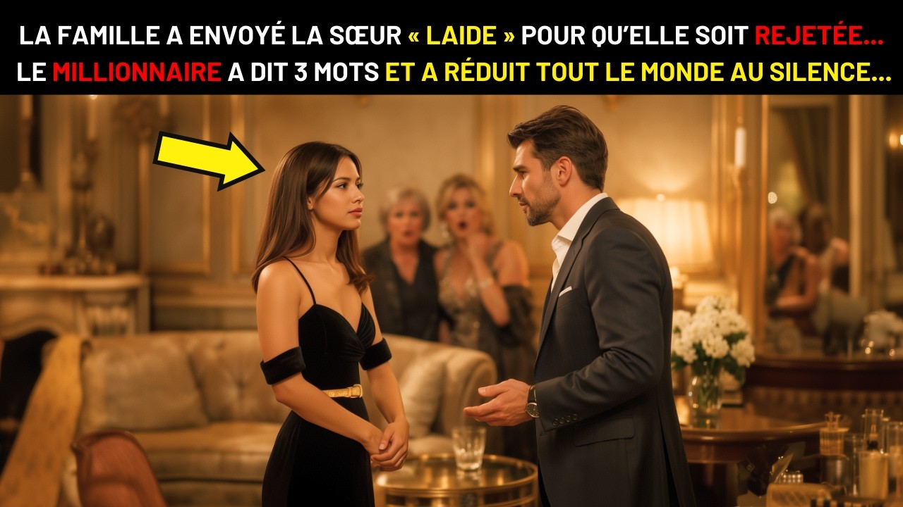 LA FAMILLE A ENVOYÉ LA SŒUR « LAIDE » POUR ÊTRE REJETÉE... LE MILLIONNAIRE A DIT 3 MOTS ET PLUS RIEN