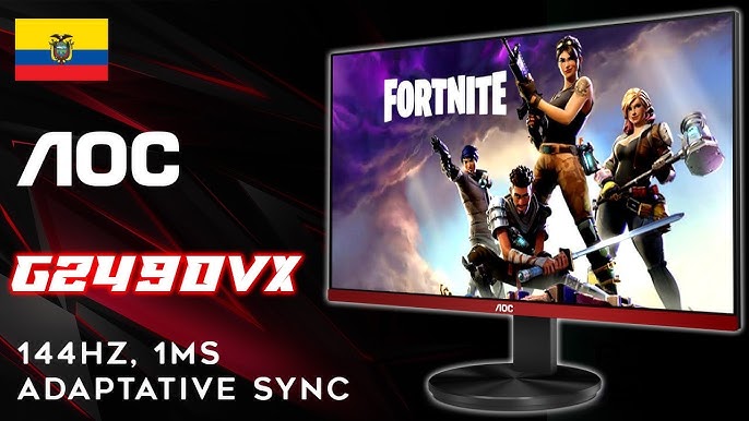 AOC G2490VX 24 Class Frameless Gaming Monitor, FHD 1920x1080, 1ms 144Hz,  FreeSync Premium, 126% sRGB / 93% DCI-P3, 3Yr Re-Spawned Zero Dead Pixels