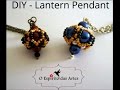 Lantern beaded pendant with 8mm and 4mm pearls - Beading Tutorial