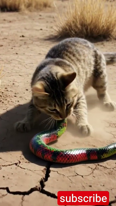 di gigit kau #cat #ularkasur #ularbesar #kitty #funny #animals #wildlife #ai #snake #cute