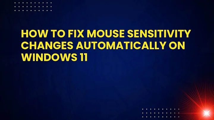 How to Fix Mouse Sensitivity Changes Automatically on Windows 11