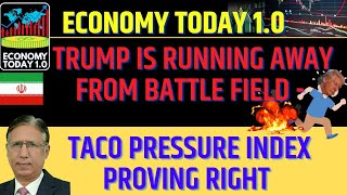 Trump Is Running Away From Battle Field - Taco Pressure Index Proving Right