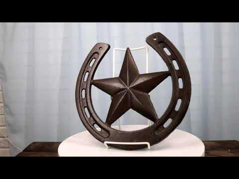 Star with Horseshoe Decoration, Cast Iron, 5 x 4.75 – Chief Caddo